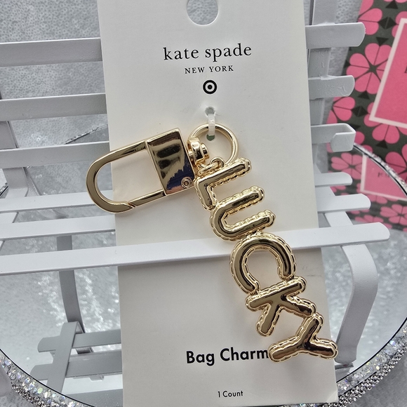 Kate Spade x Target LUCKY Bag Charm Keychain Gold-Tone - Picture 2 of 9